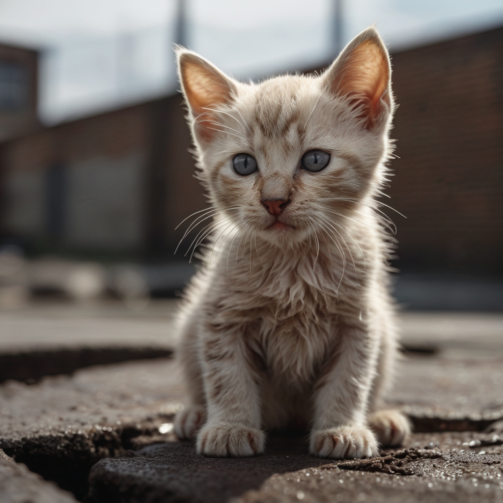 gatito abandonado en Mexico